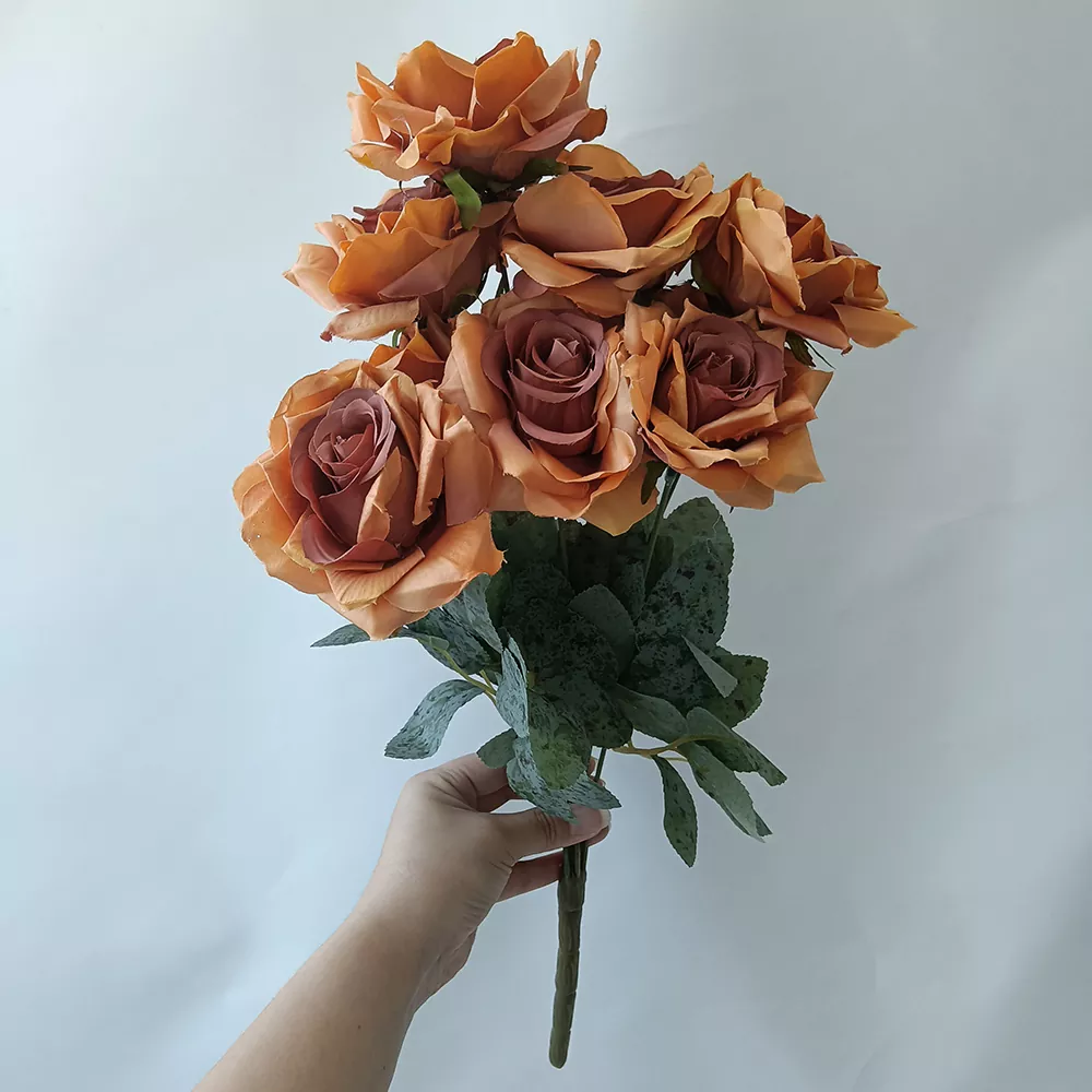 دسته گل رز ابریشمی گل جعلی