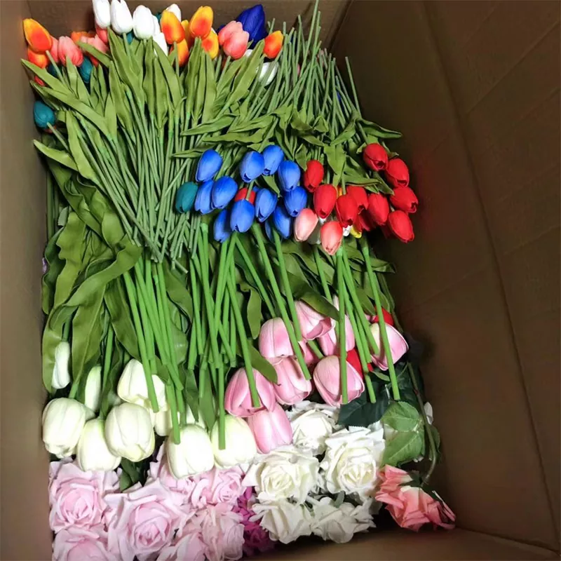 گلهای لاله جعلی Mini Pu
