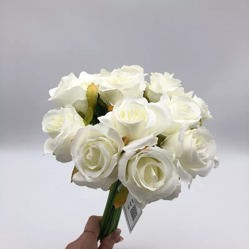 دسته گل عروس گل رز ابریشمی